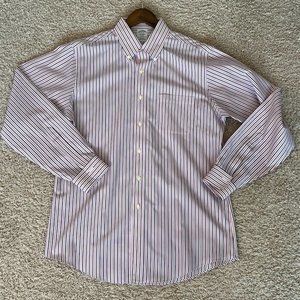Brooks Brothers Regent Button Down (Pink striped, size 16/35)
